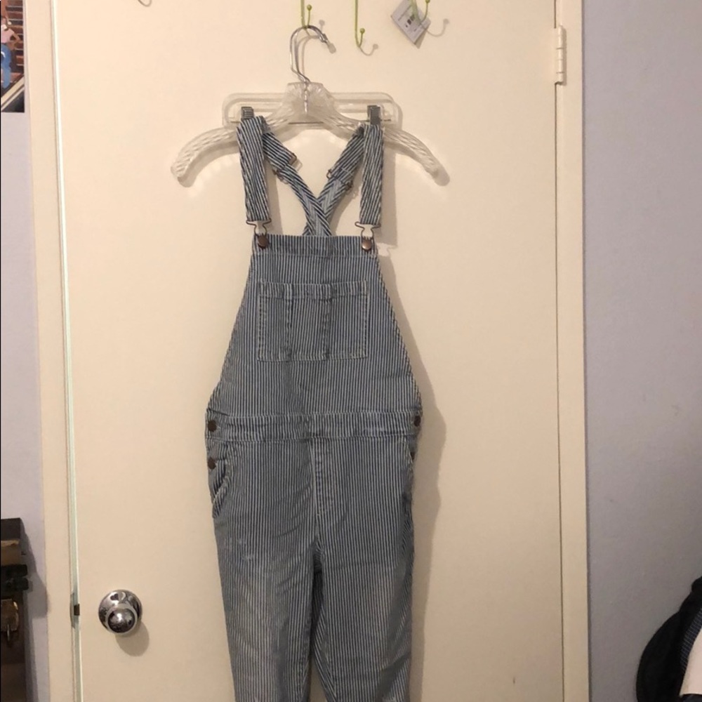 Striped overalls
